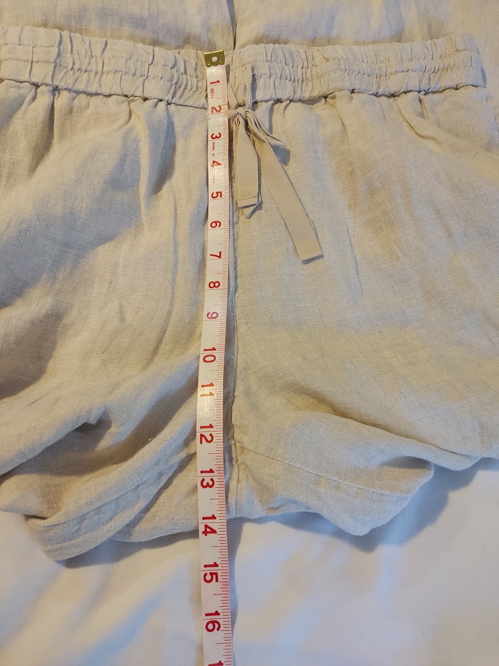 J.Crew Linen Drawstring Seaside Wide Leg Linen Pants Beige Large Tall - Picture 6 of 9